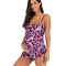 2 Pcs Maternity Color Blocking Print Spaghetti Strap Swimsuits