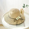Chic Pastoral Style Flowers Design Women Handmade Sun-protective Straw Hat