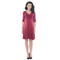 Fashion Maternity Plain V Neck Dress