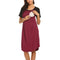 Maternity Patchwork Round Neck Nursing Dress