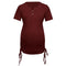 New Arrival Maternity Plain Lace-up Design Tees