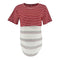 Maternity Stripes Print Patchwork Nursing T-shirts