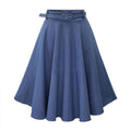 Women New Casual High-waisted Medium-length Denim Skirt