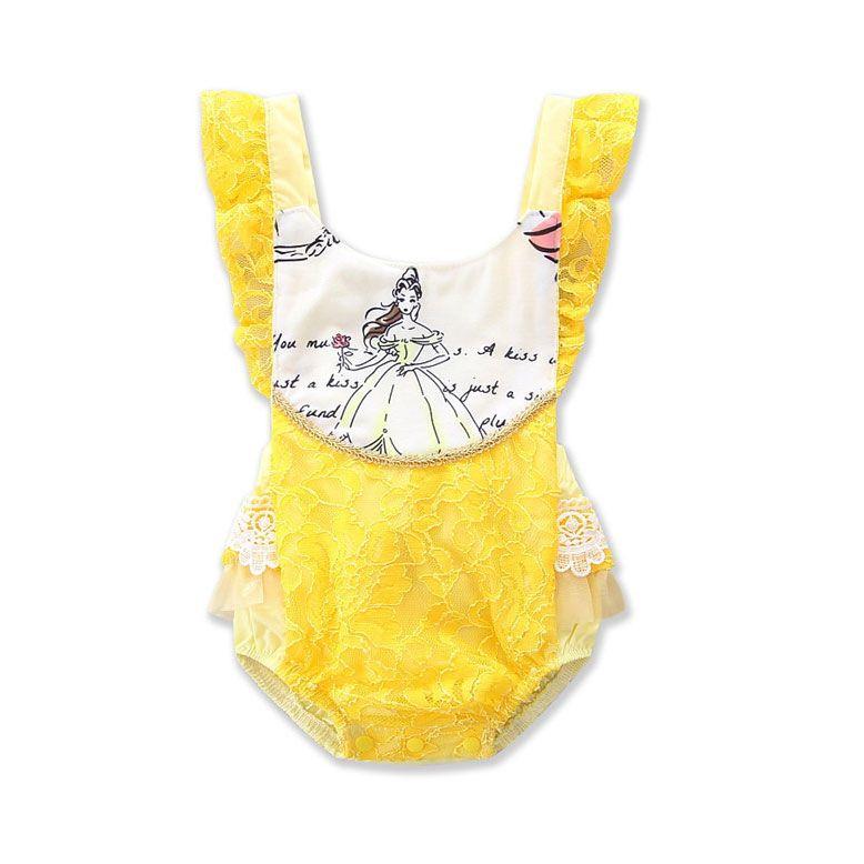 Cute Baby Girl Cotton Ruffle Sleeve Bodysuit