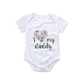 Baby Cotton Letter Printed Short Sleeves Bodysuit