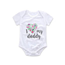 Baby Cotton Letter Printed Short Sleeves Bodysuit