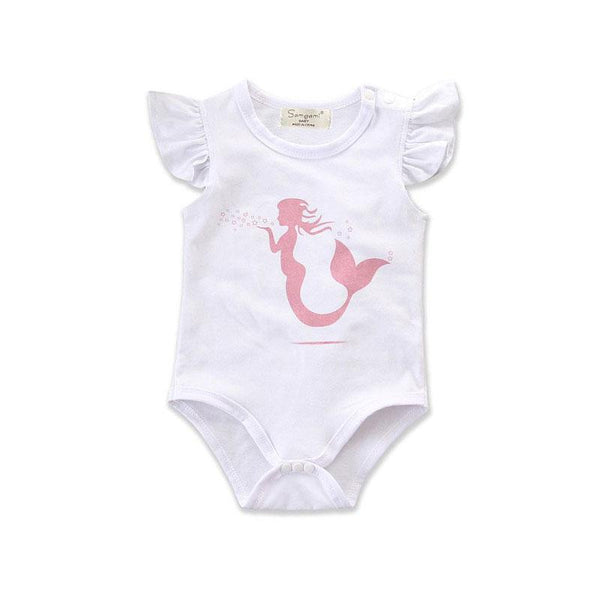 Baby Cotton Cartoon Print Short Sleeves Bodysuit