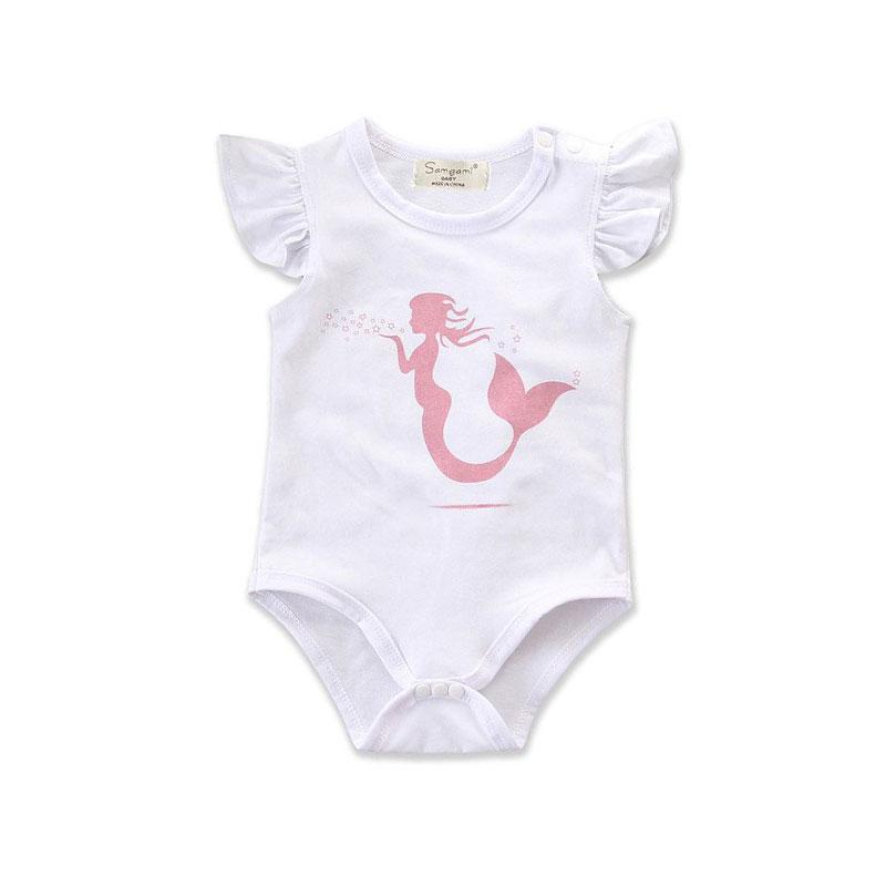 Baby Cotton Cartoon Print Short Sleeves Bodysuit
