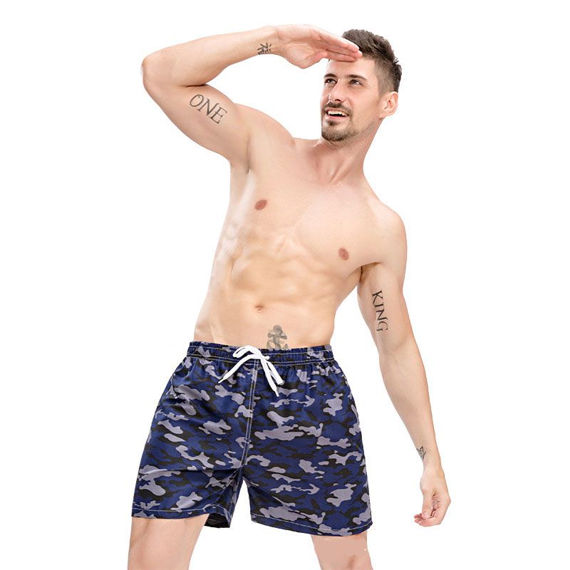 Men Camouflage Printed Casual Beach Shorts