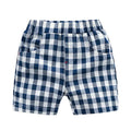 Boys Cotton Sports Plaid Printed Shorts