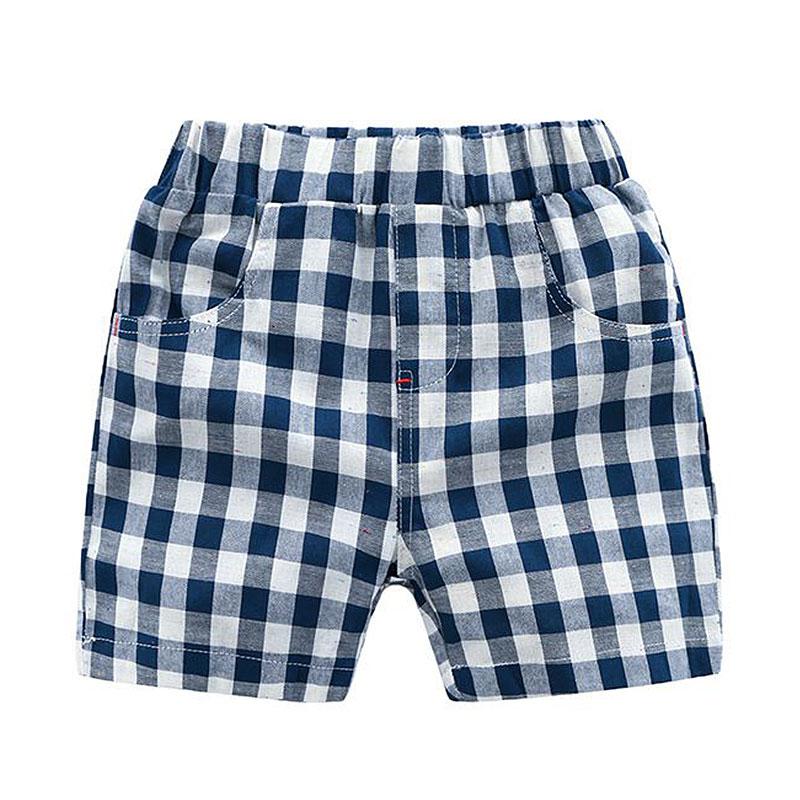 Boys Cotton Sports Plaid Printed Shorts