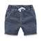 Boys Cotton Lace-up Plaid Printed Casual Breathable Shorts