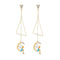 Creative Moon Fairy Design Women Enameled Tassel Earrings