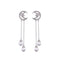 Elegant Moon Imitation Pearl Design Women Rhinestone Party Earrings