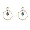 Fashion Hollow Round Shape Unique Pearl Shell Design Drop Earrings