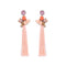 Fashion Bohemian Style Women Acrylic Gemstone Long Tassel Earrings