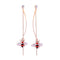 Fashion Long Length Tassel Enameled Bee Design Silver Stud Women Earrings