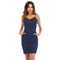 Women New Arrival V Neck Double Pocket Design Bodycon Denim Dress