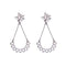 Elegant Women Vintage Flower Pattern Acrylic Crystal Drop Earrings