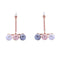 Creative Multicolor Pearl Design Women Silver Stud Casual Earrings