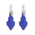 Hot Sale Women Irregular Pearl Alloy Bright Color Earrings