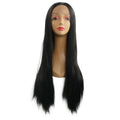 Extra Long Length Front Lace Pattern Straight Hair Wig