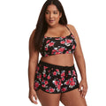 Hot Sale Floral Print Flat Pattern Women Plus Size Two-pieces Swimwear