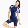 Simple Classic Contrast Design Professional One-Piece Sporty Swimwear