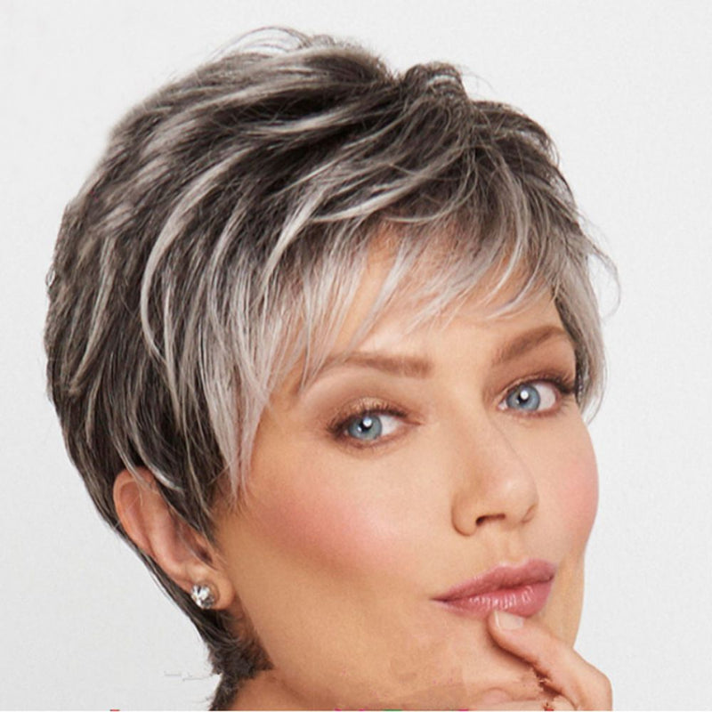 Good Quality Women Double Color Short Hair Wig