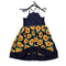Girl Cotton Sunflower Print Spaghetti Strap Dress