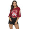 Hot Sale Women Round Neck Short-sleeve Cool-shoulder Graphic Print T-shirt