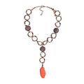 Women Irregular Geometric Pattern Acrylic Stone Pendant Exaggerated Necklace