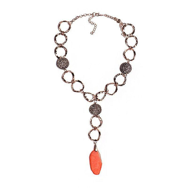 Women Irregular Geometric Pattern Acrylic Stone Pendant Exaggerated Necklace
