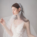 Dreamy Rhinestone Decor Medium Length Mesh Wedding Veil