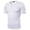 Men Polyester V Neck Button Design Short Sleeves T-Shirts