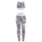 Women Sexy Graphic Print Sport Crop Camis And Tight Pants Set