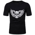 Men Polyester Fashion Print Round Collar Short Sleeves T-Shirts