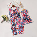 Matching Family Outfits Cotton Floral Print Sleeveless Dress