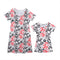 Fashion Style Matching Family Outfits Short Sleeves Dress