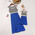 Matching Family Outfits Cotton Stripe Print Sleeveless Dress