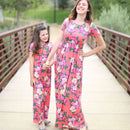 Matching Family Outfits Flower Print Long Dress