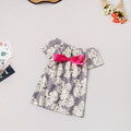 Matching Family Outfits Bowknot Design Flower Print Dress