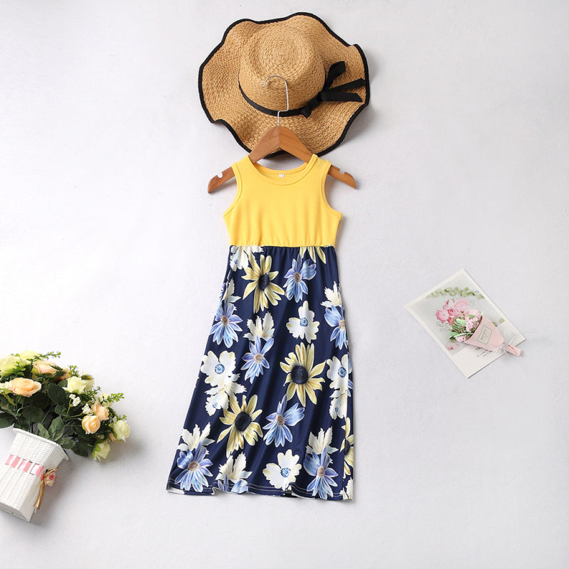 Matching Family Outfits Sunflower Print Long Dress