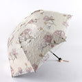 Double Layers Embroidered Lace UV Protection Rainy Sunny Umbrella