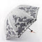 3 Folding Floral Embroidered Double Layers Umbrella