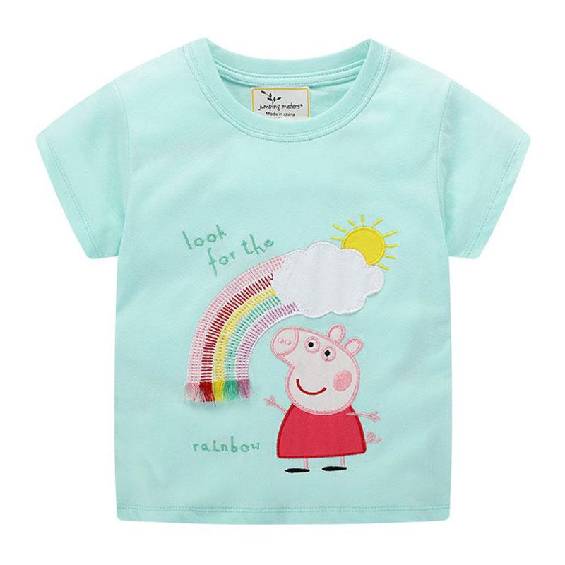 Girl Cotton Cute Pig Print Short Sleeves Tee