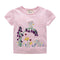 Girl Cotton Flower Print Short Sleeves T-shirt