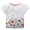 Girl Cotton Butterfly Print Short Sleeves T-shirt