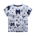 Boys Cotton Fashion Print Short Sleeves Tee