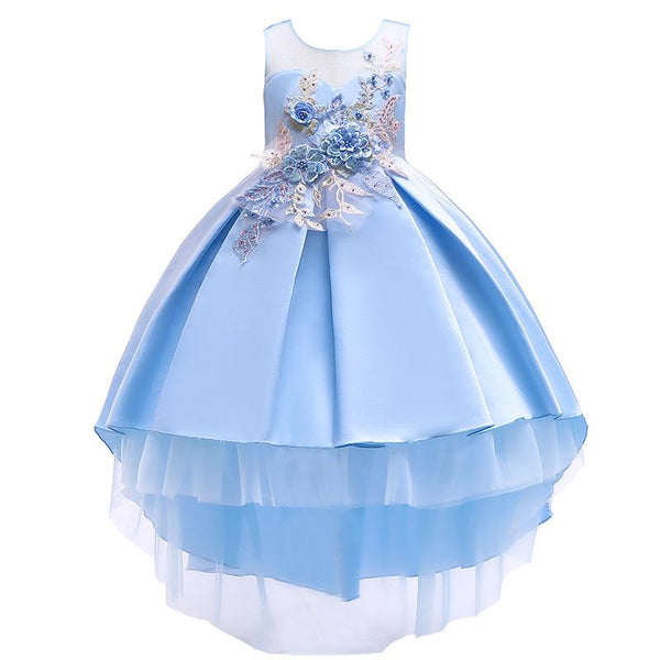 Girl Embroidered Lace Princess Dress